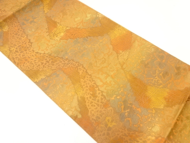 JAPANESE KIMONO / NAGOYA OBI / SILK / WONVE ABSTRACT PATTERN